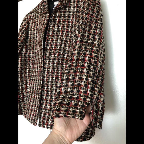 Chico’s Chenille Tweed Cropped blazer size L (size 2) Classic Workwear casual - Picture 8 of 12